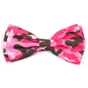 Camo pink bowtie for dogs