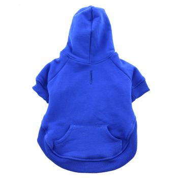 Fitted blue dog hoodie