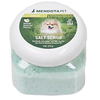 A jar of salt scrub for dogs