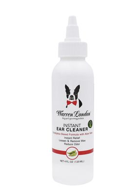A bottle of ear cleaner for dogs