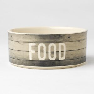 Gray food bowl