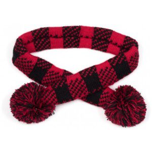Red and black scarf for dogs