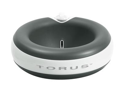 A close up of a round holder with the word torus written on it